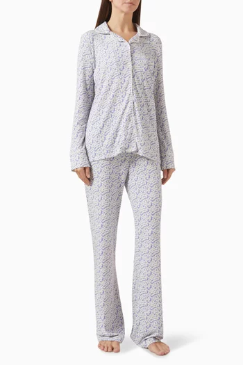Stretch Long Pyjama Set in Cotton