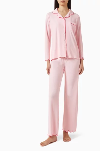 Stretch Scallop PJ Set
