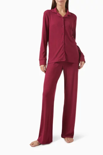 Ribbed Stretch Pyjama Set