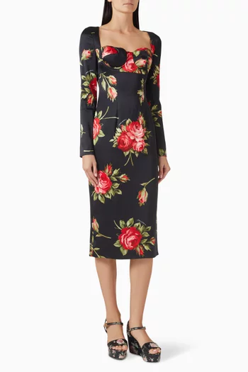 knee length dresses for ladies Dolce & Gabbana Floral-lace Flounce Dress – Runway Catalog main image 1