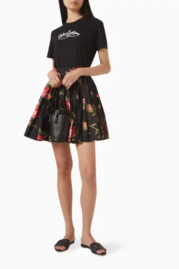 Logo-embroidered T-shirt in Cotton-jersey