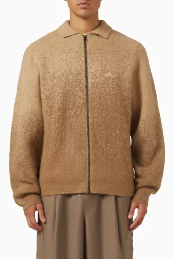 سترة بسحّاب في الاتجاهين نسيج موهير