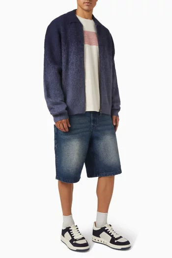 Double Zip Sweater in Mohair-knit