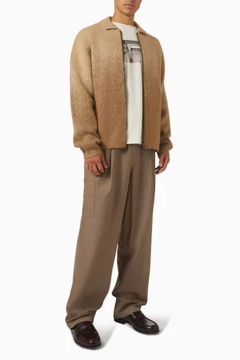 Cargo Dressed Pants in Wool-blend