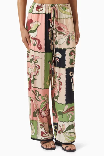 بنطال برباط تضييق ونقشة