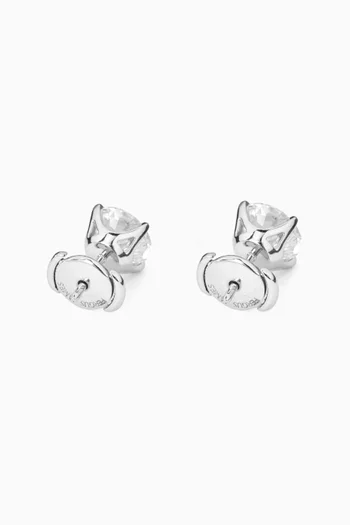 Diamond Stud Earrings in 18kt White Gold