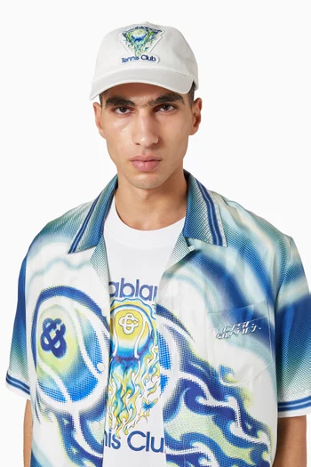 Flaming Tennis Ball Cap in Cotton