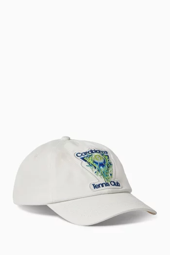 Flaming Tennis Ball Cap in Cotton