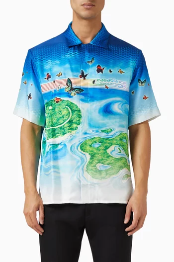 Beyond Destiny Cuban Collar Shirt in Silk