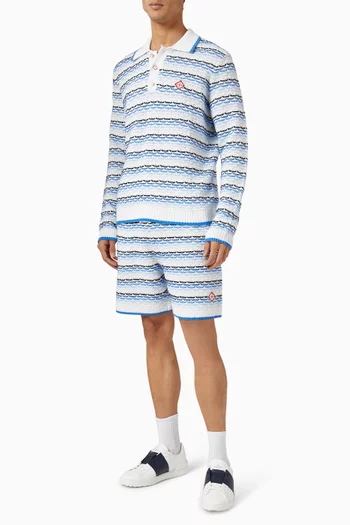 تي شيرت بولو قطن بغرزة معلقة