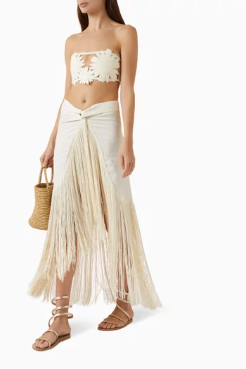 تنورة اوفيليا طويلة مزيج كتان