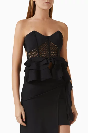 قطعة بيكيني علوية بينيلوب قماش شبكي ونايلون مطاطي