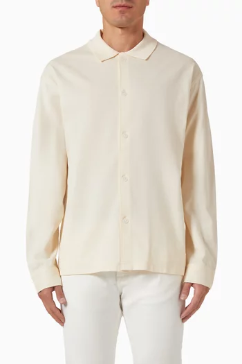Button Down Shirt in Cotton Piqué