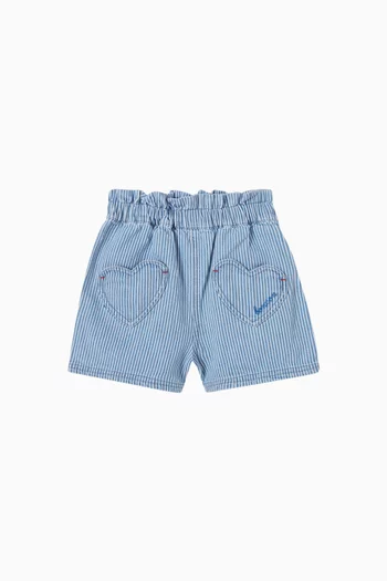 شورت مخطط دينم قطني