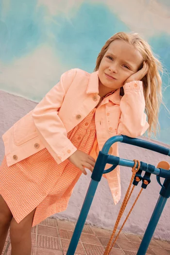 Button-down Jacket in Cotton-denim