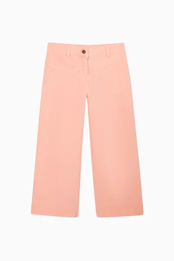 Wide-leg Jeans in Cotton-denim