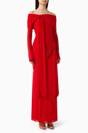 Heloise Off-shoulder Dress in Malai Lycra