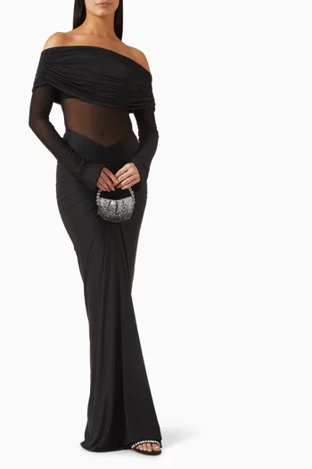 Jolene Gown in  Malai Lycra & Net
