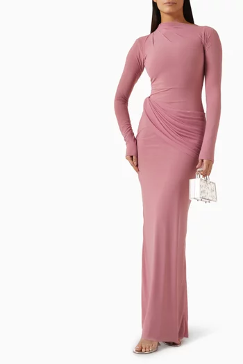 Olga Gown in Malai Lycra & Net