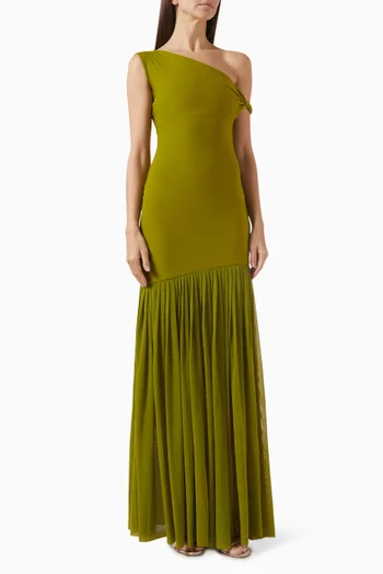 Tiffany One-shoulder Dress in Malai Lycra