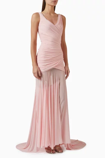 Nola Gown in Malai Lycra & Net