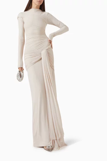 Denise Draped Dress in Malai Lycra