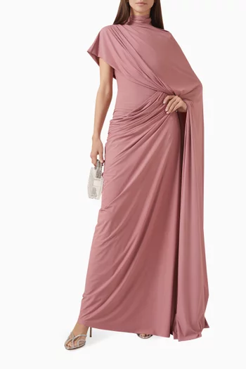 Daphne Draped Dress in Malai Lycra