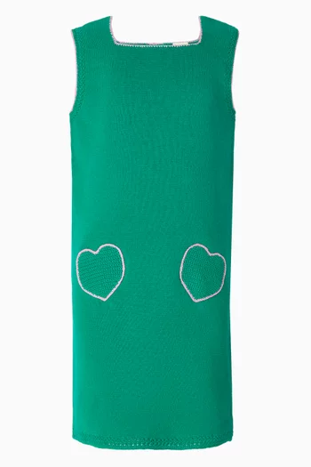 فستان بلا أكمام ومنسوج من قطن