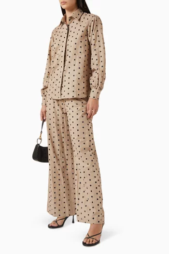 Polka-dot Embroidered Shirt