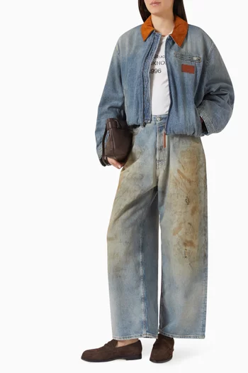 Bomber Blouson Jacket in Denim