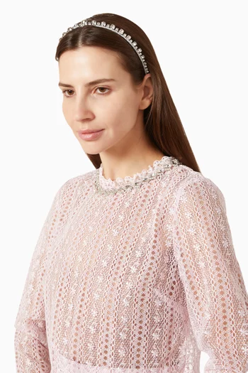 طوق رأس كاميل مرصع بالكريستال معدني