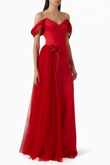 Spica Off-shoulder Maxi Dress