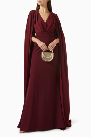 فستان سهرة دلال بكاب