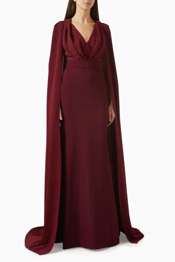 فستان سهرة دلال بكاب