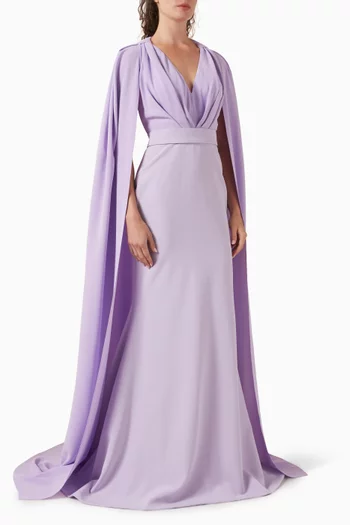 فستان سهرة دلال بكاب