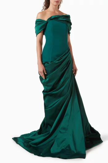 فستان سهرة ايريس بتصميم مشد