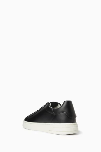 Side Logo Sneakers in Faux Leather