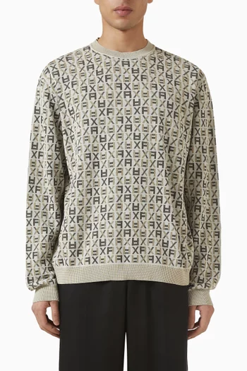 AX Logo Sweater in Cotton