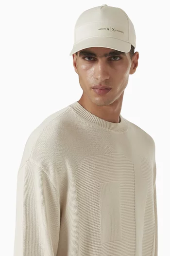 Logo Patch Cap in Cotton Twill