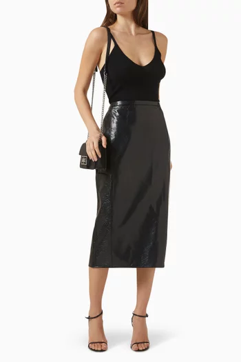 V-neck Top in Rib-knit