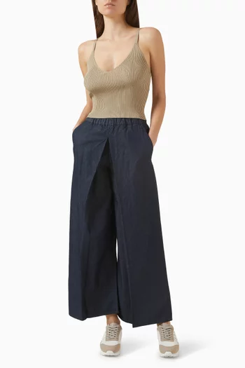 White Edition Wide-leg Pants