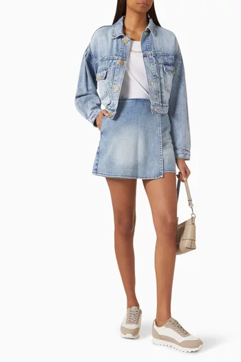 Clubhouse Crop Jacket in Denim