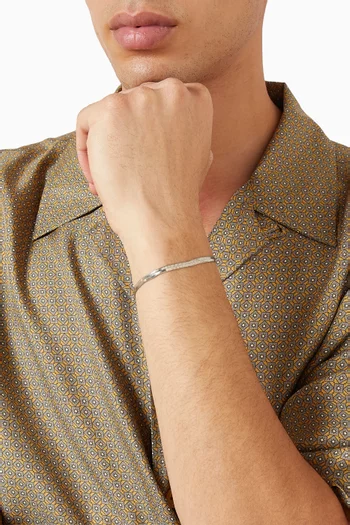 Herringbone Chain Bracelet in Brass