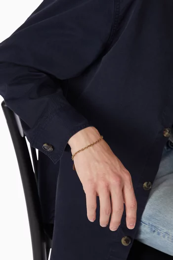 Ribbed Chain Bracelet in Brass