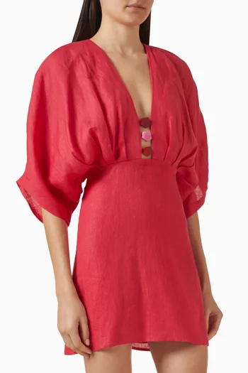 Abella Mini Dress in Linen