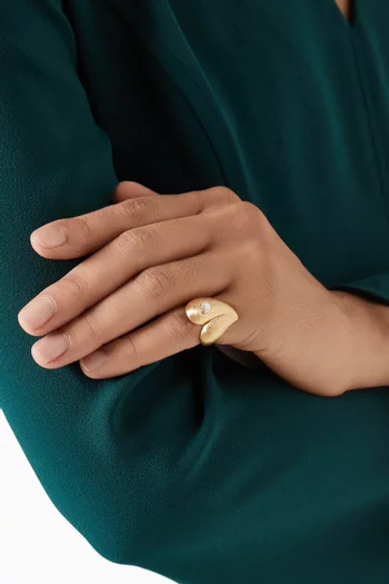 Heart Diamond Ring in 18kt Yellow Gold