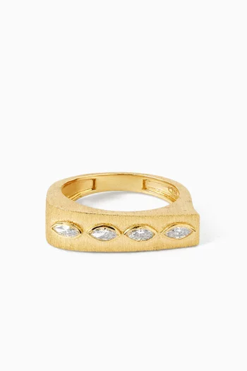 Belle Diamond Ring in 18kt Yellow Gold