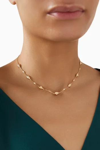 Marquis Diamond Chain Necklace in 18kt Yellow Gold