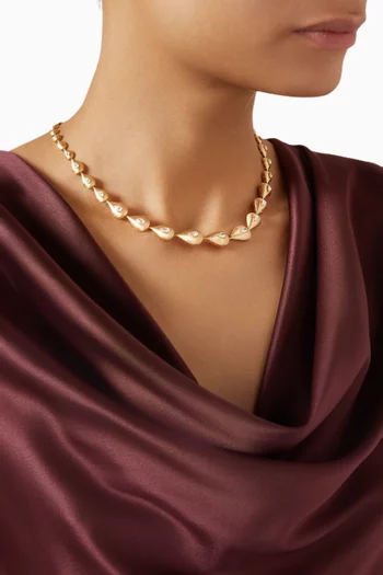 Marquis Diamond Necklace in 18kt Yellow Gold