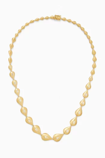 Marquis Diamond Necklace in 18kt Yellow Gold
